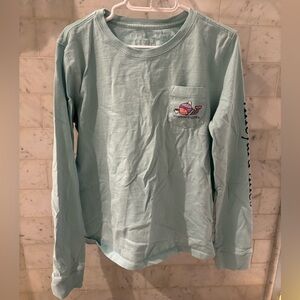 Vineyard Vines Aqua Long Sleeve Tee